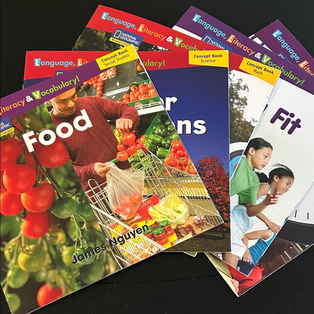 National Geographic Language Literacy & Vocabulary Concept Books - 5 Books
